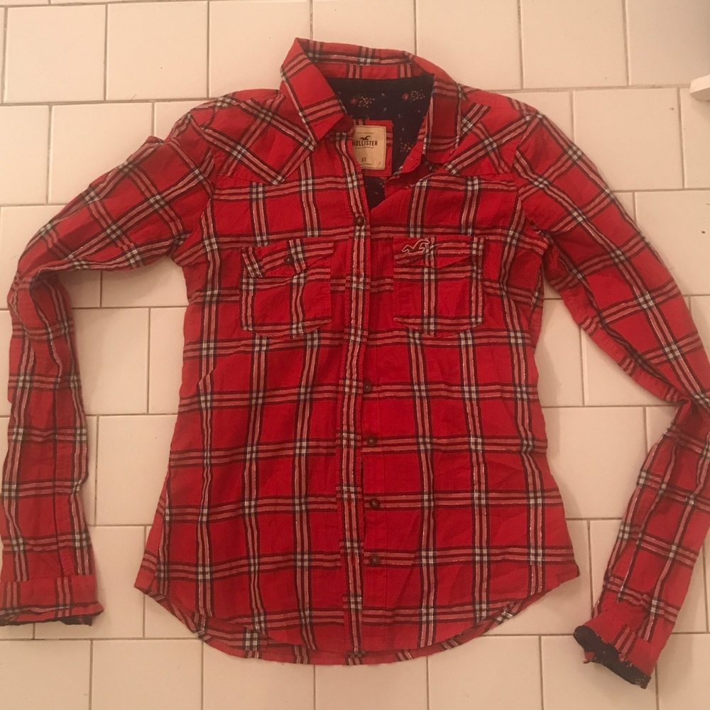 Hollister Flannel Top XS